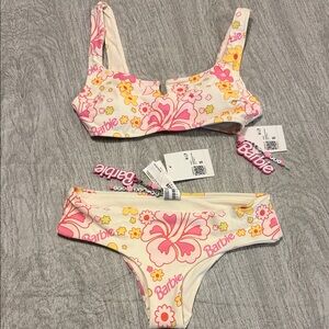 NEW BARBIE x FOREVER 21 HIPSTER BIKINI BOTTOM & TOP SIZE SMALL-RARE SOLD OUT